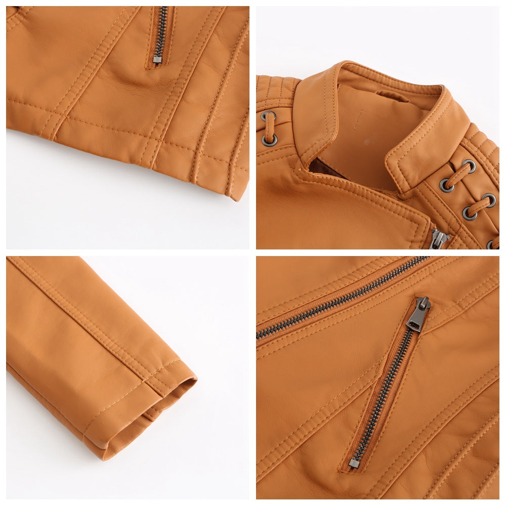 Nouvelle Arrivée - 50% DE RÉDUCTION💝💥 Veste en Cuir Lavé