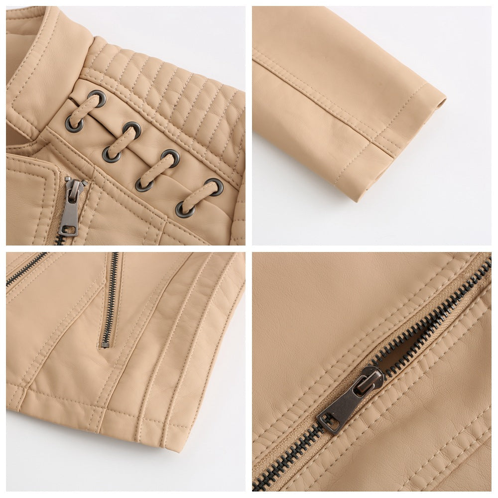 Nouvelle Arrivée - 50% DE RÉDUCTION💝💥 Veste en Cuir Lavé