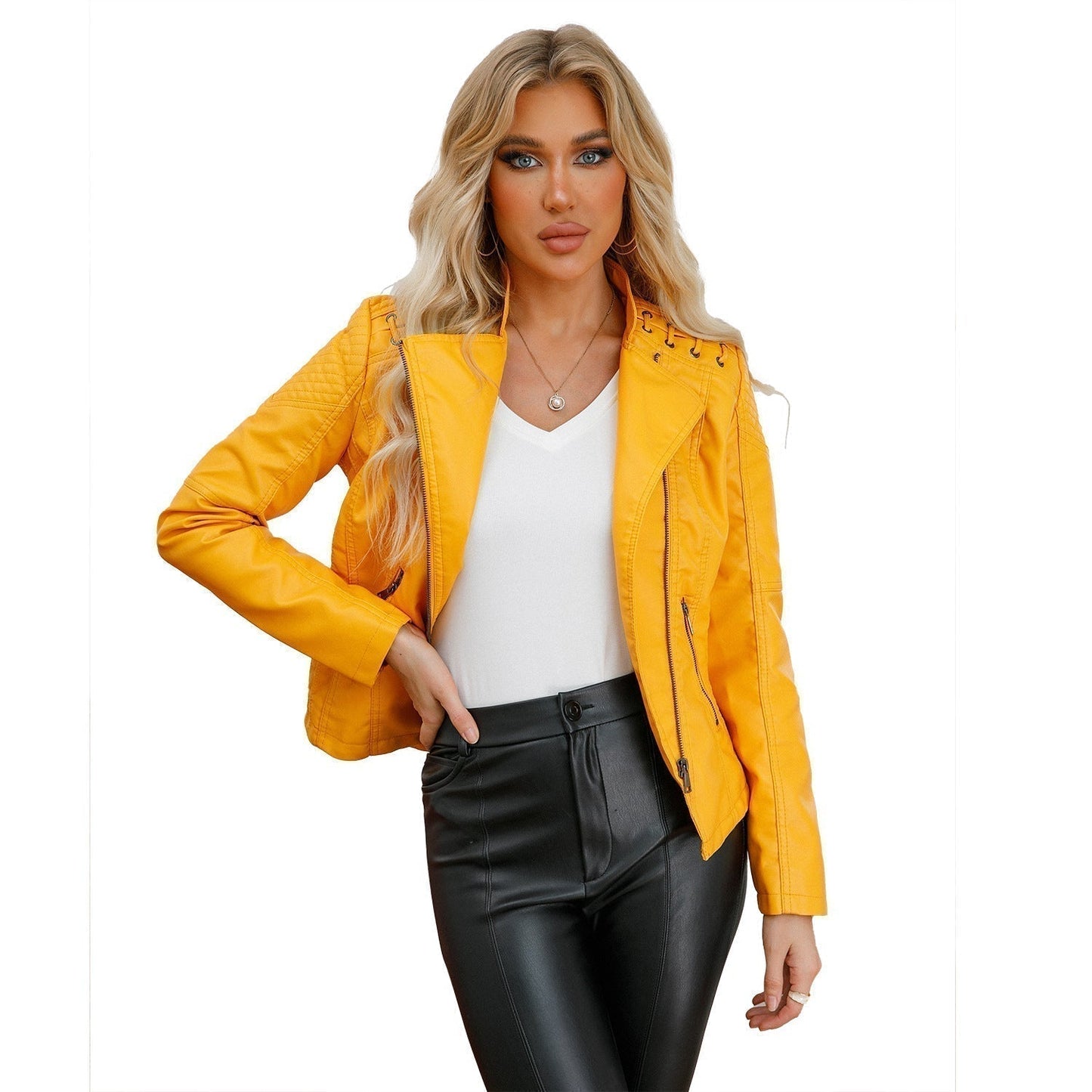 Nouvelle Arrivée - 50% DE RÉDUCTION💝💥 Veste en Cuir Lavé