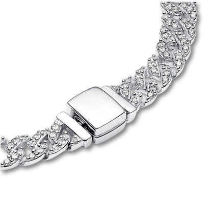 Bracelet Cubain en Moissanite