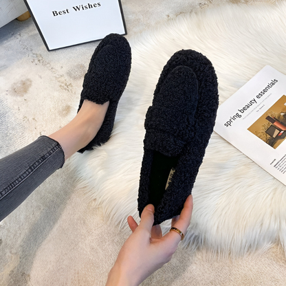 Nathalie Boutique | Loafers chaudes et confortables en laine de mouton