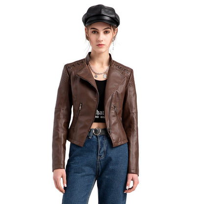 Nouvelle Arrivée - 50% DE RÉDUCTION💝💥 Veste en Cuir Lavé